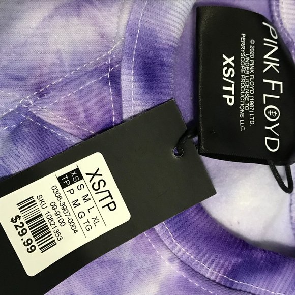 Pink Floyd Band Sweatshirt Purple Refuge Tie Dye Commemorative XS NWT - Picture 4 of 5